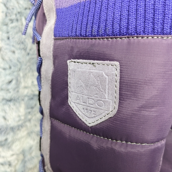 Aldo Under Knee Purple Winter Apres ski boots, Size 8, barely worn, slip on - Picture 9 of 13